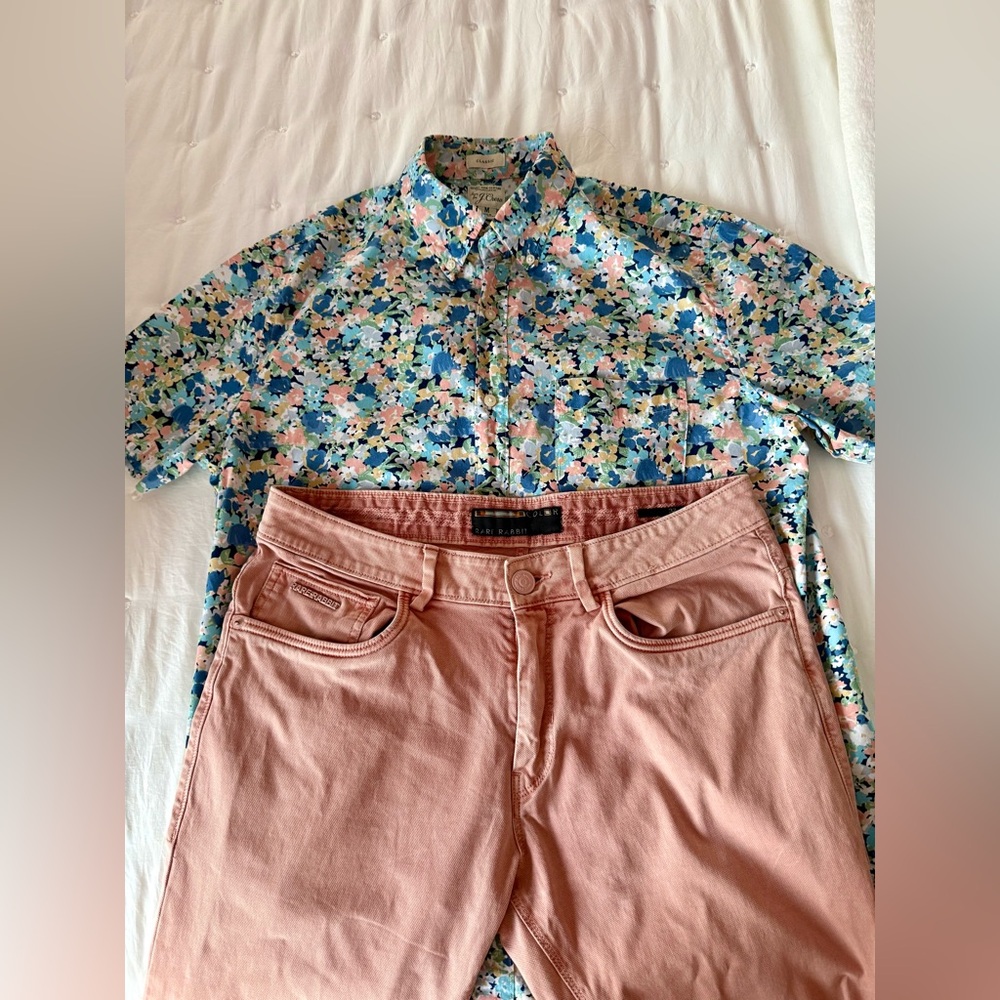 Men's Two Piece Outfit. J. Crew and Rare Rabbit! Cool Color Combo!